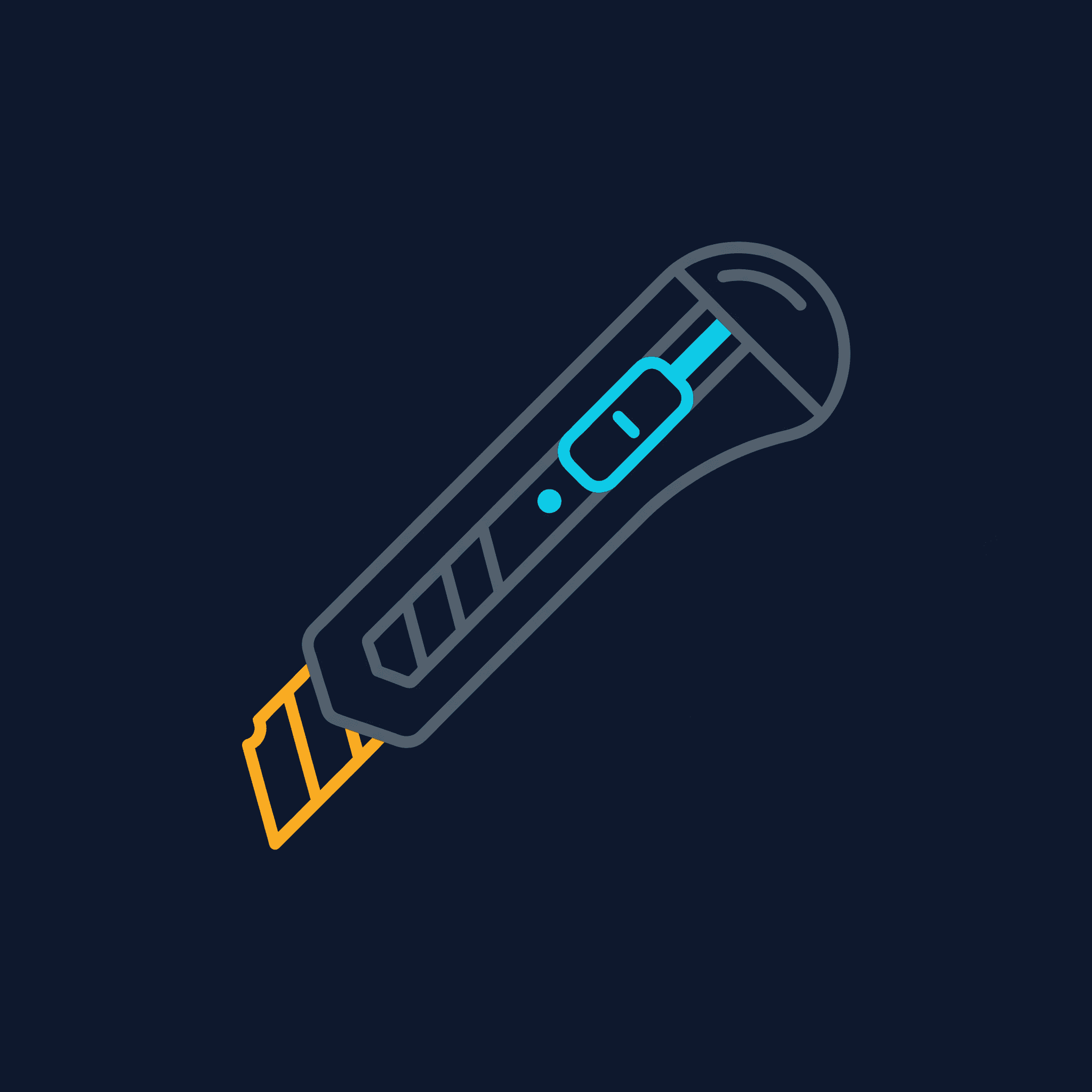 Utility knife icon